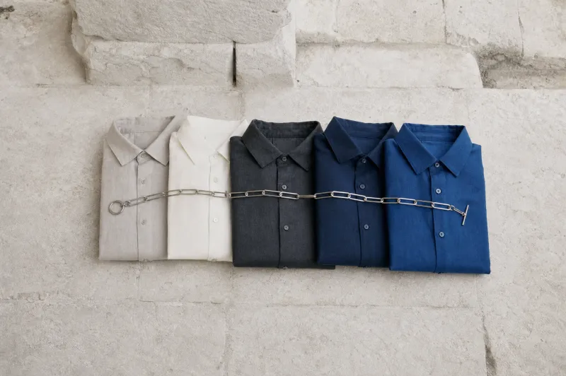 Five shirts in the five colours