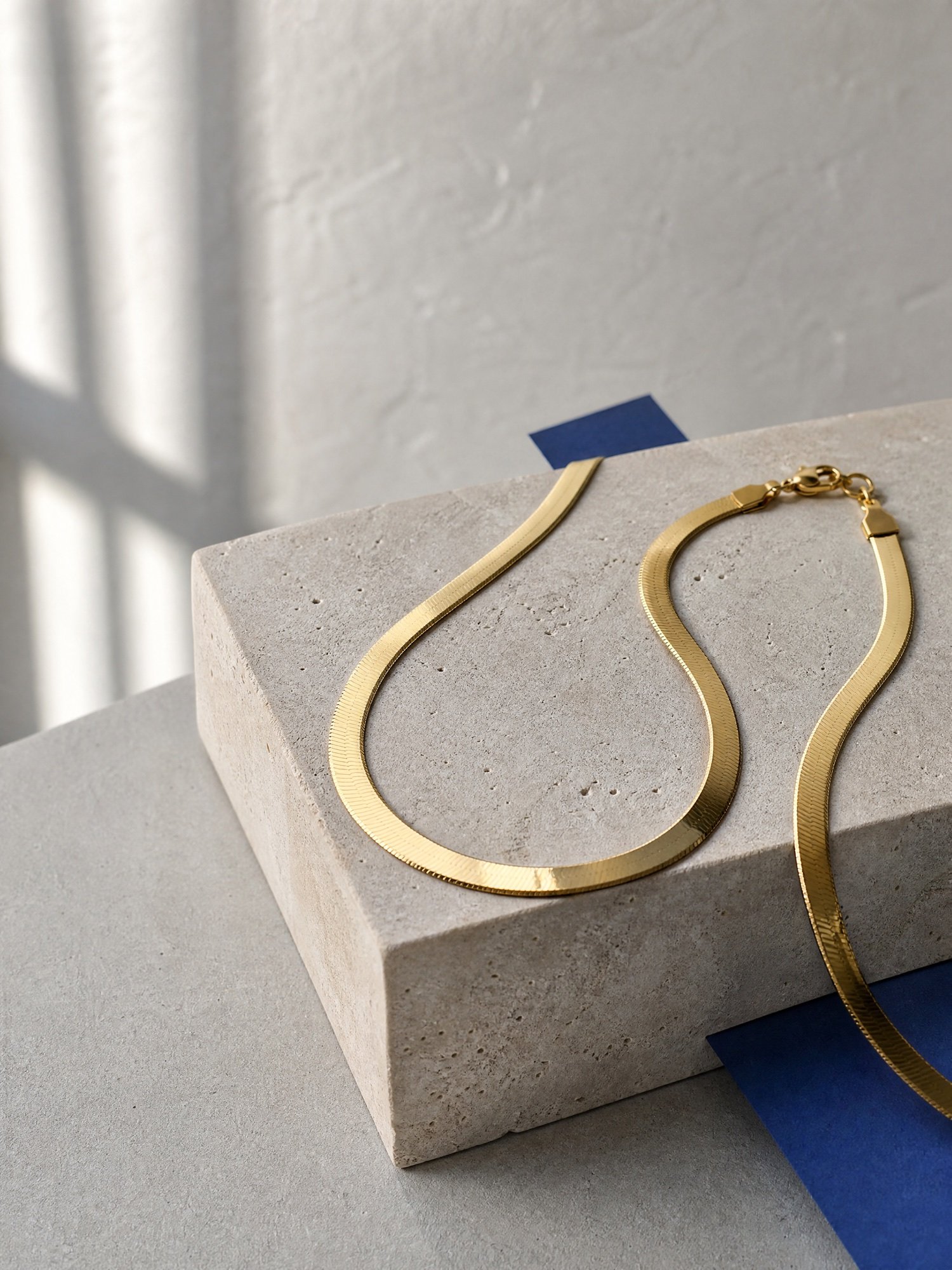 Snake Chain Necklace, Gold-Tone, product photo