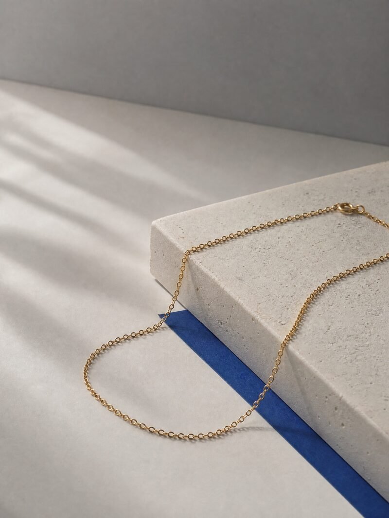 Fine Cable Chain Necklace, Gold-Tone, product photo