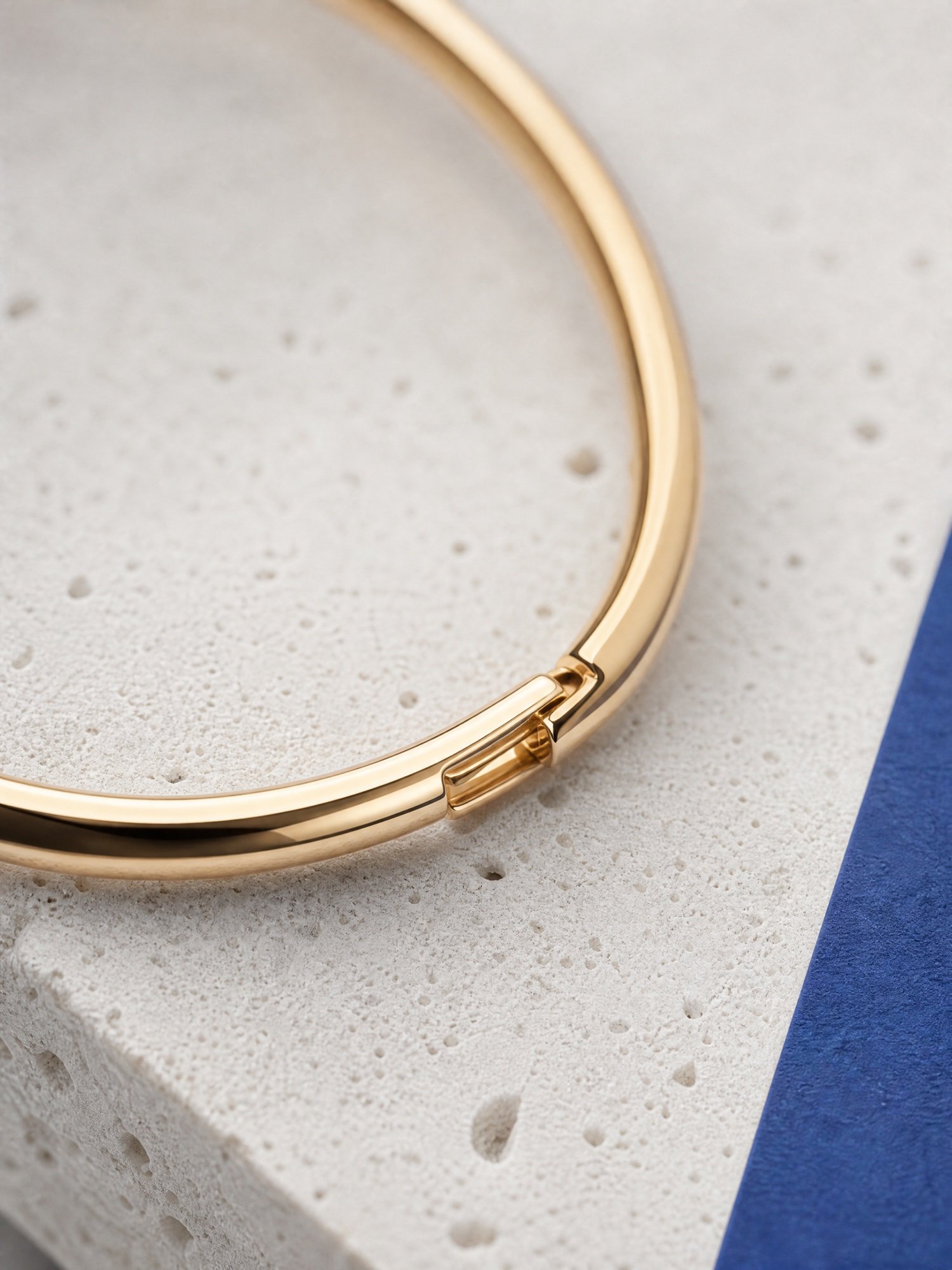 Fine Band Stacking Ring, Gold-Tone, close-up detail