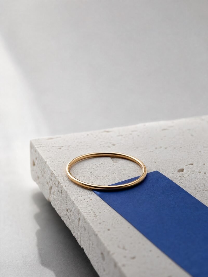 Fine Band Stacking Ring, Gold-Tone, product photo